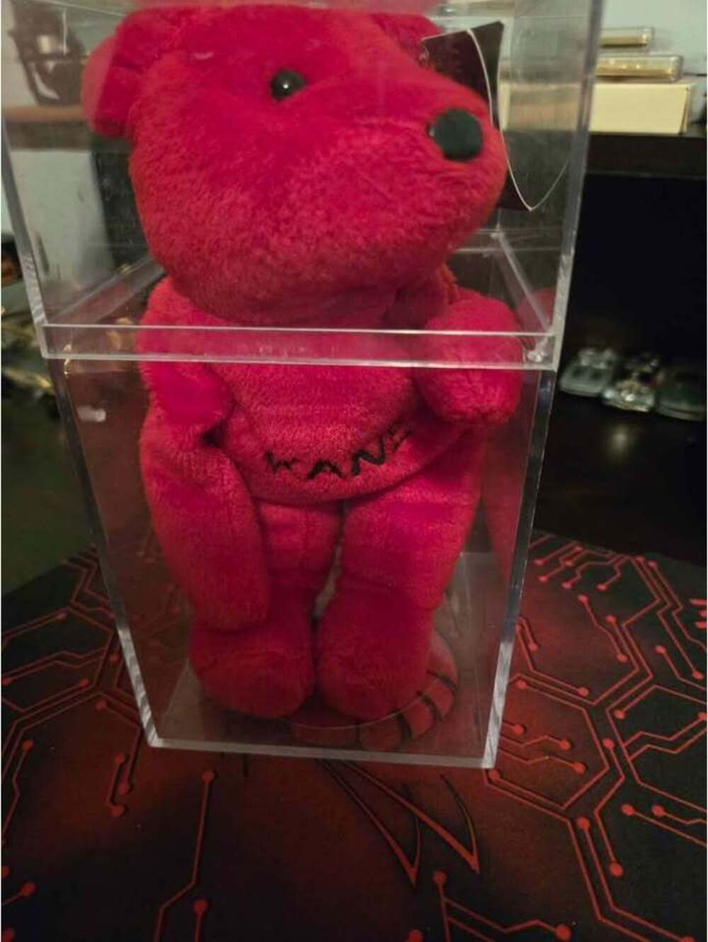 WWE Kane Red Teddy Bear Plush Collectible